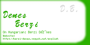 denes berzi business card